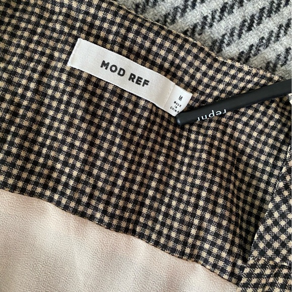 Mod Ref Brown gingham wrap dress size medium - Picture 13 of 16